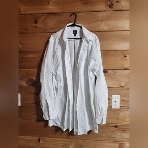 jos a bank mens 17 1/2 white dress shirt